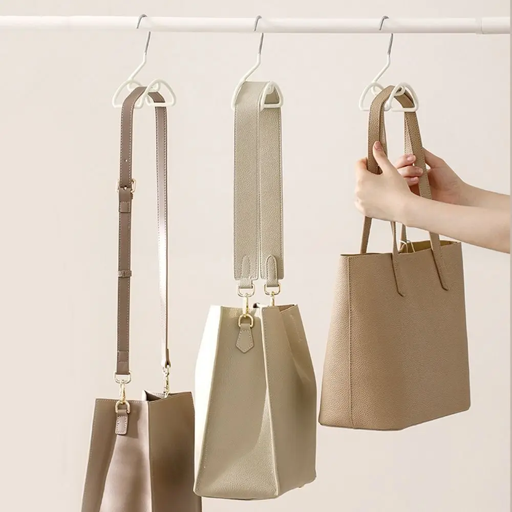 

Durable Plastic Arch Handbag Hanger Stackable Reusable Bag Hooks Space Saving Handbag Organizer Wardrobe