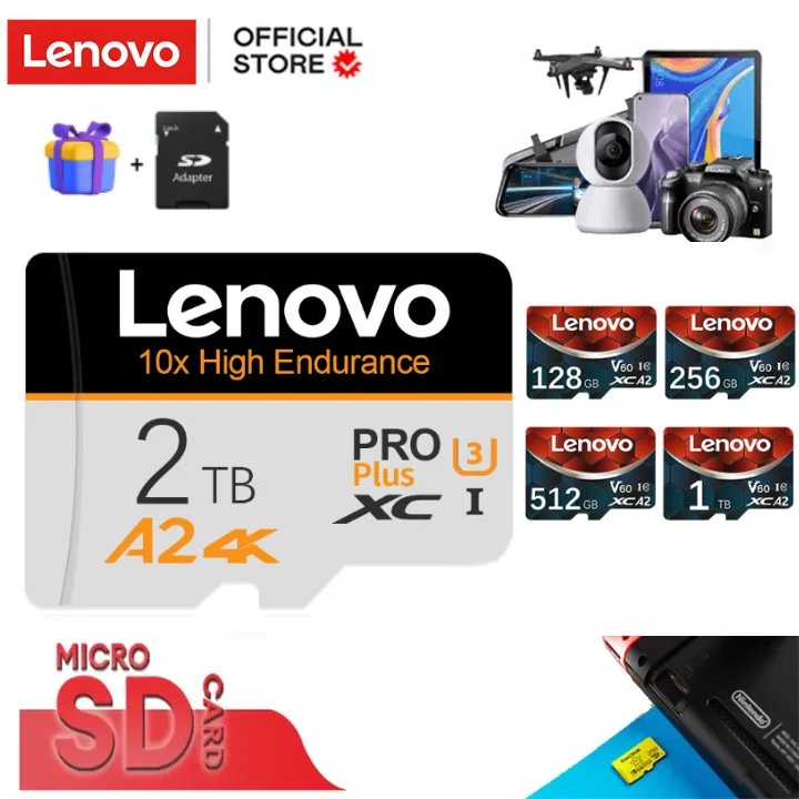 Lenovo Origina Micro TF Card 1TB High Capcity SD Card 2TB High speed Memory Card SD Memory Card For Notebook Phone Desktop Gift