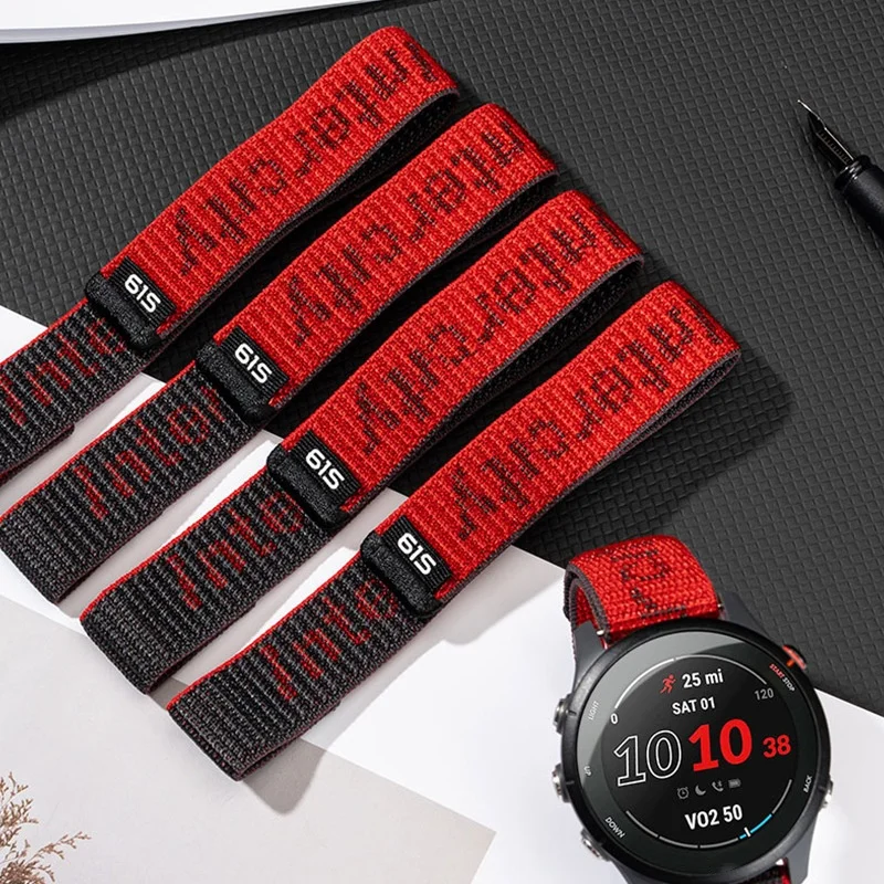 Nylon Watch Strap for GARMIN Fenix 8-47mm Fenix7 7Pro 6 6Pro 5 Forerunner255 265 955 965 Instinct 2 22mm High Quality Watchband