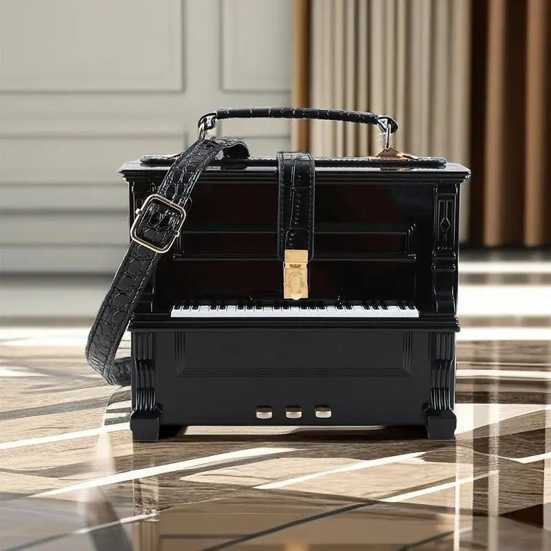 New Piano Bag Retro Musical Instrument Advanced Sense Funny Portable Couple Box Retro Niche Suitcase Exquisite Simple Leisure