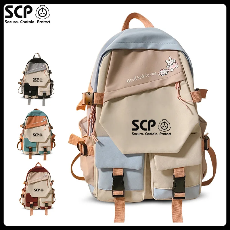 

SCP Backpack Cosplay Unisex Students School Bag Cartoon Laptop Travel Rucksack Outdoor Fashion Gifts