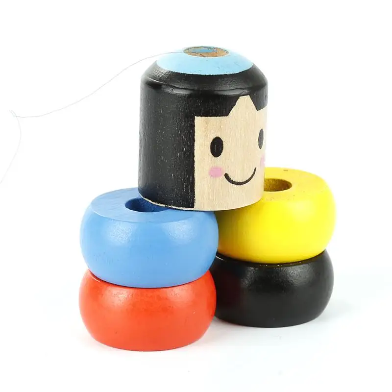 Immovable Tumbler Magic Stubborn Wood Man Toy Funny Unbreakable Classic Toys Magic Tricks Close-up Stage Magic Toys Child Gifts