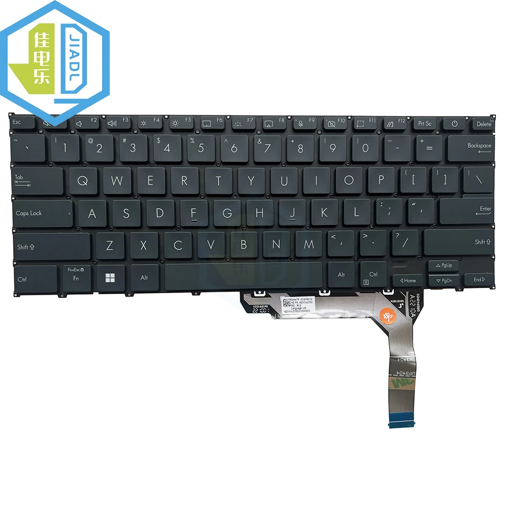 

Американская английская синяя клавиатура с подсветкой для ASUS Zenbook 14X OLED UX3404 UX3404V UX3404VA UX3404VC UP3404 UP3404V UP3404VA