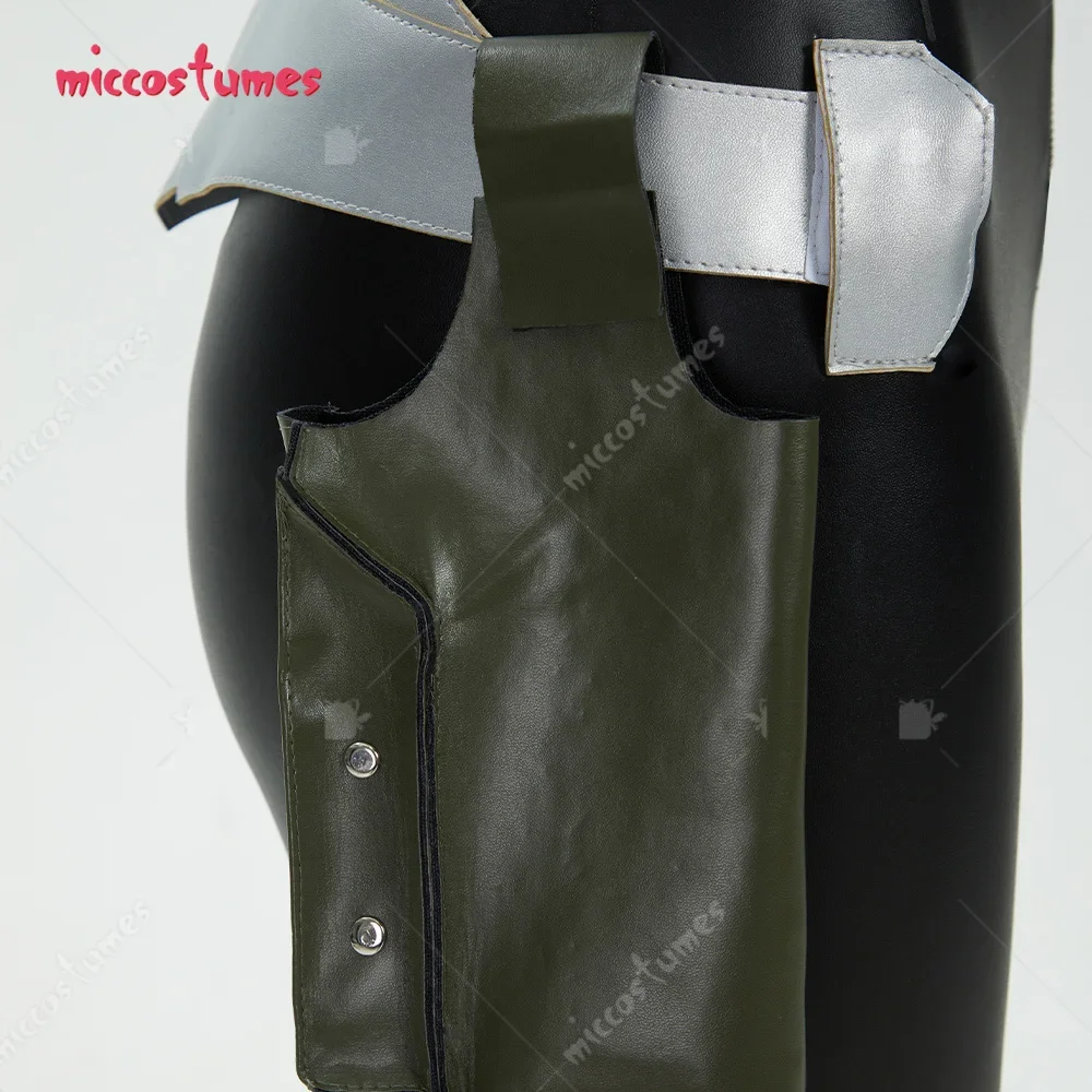 Miccostumes Women\'s Cosplay Costume Jumpsuit and Gloves with Belt Leg Warmers