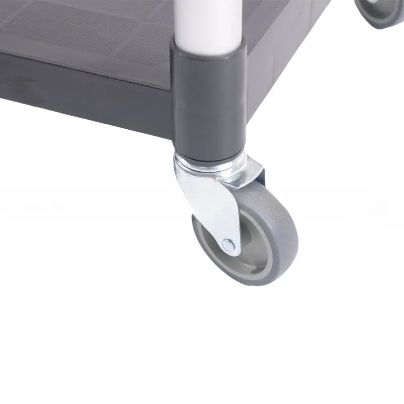 Hotel dining cart Three-layer plastic food delivery cart Hand push mobile serving dining Restaurant large bowl cart Dining