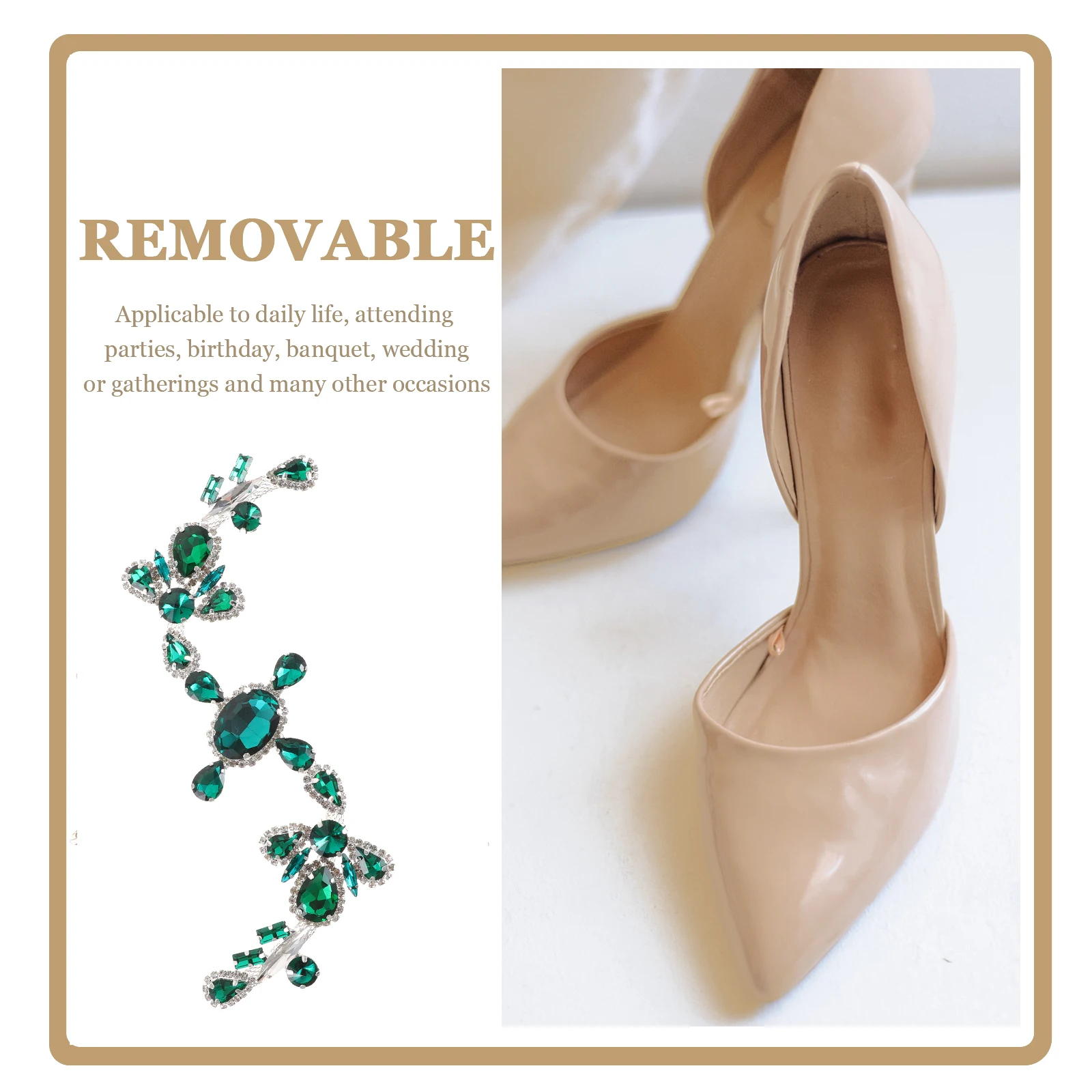 

Rhinestone Floral Lightweight Sewing Applique Garment Accessories Shoes Decor DIY Rhinestone Decors Fabric Supplies