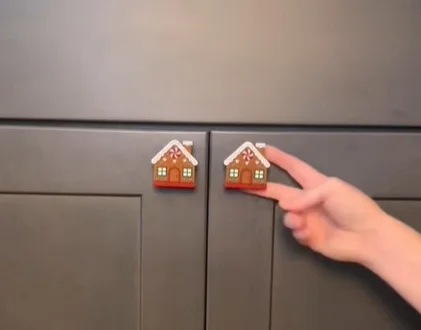 Skeleton Door Handle Cabinet Drawer Knob Halloween Gingerbread House Hardware Decorative Home Furniture Pull