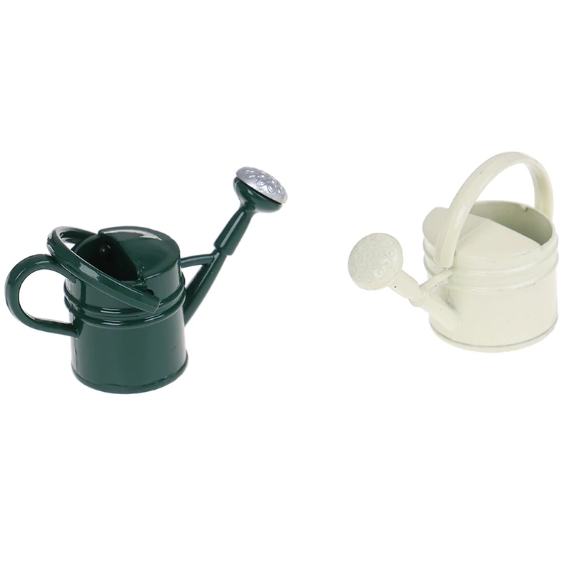 1Pc 1:12 Dollhouse miniature metal watering can model dollhouse accessories