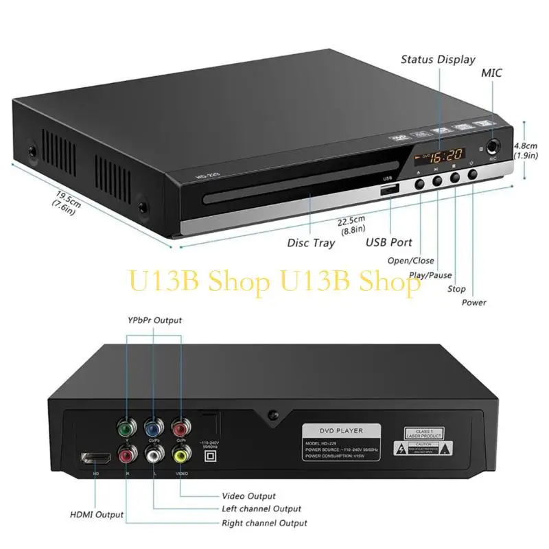 DVD Player U13B para com CD-RW Compatível com Compatível