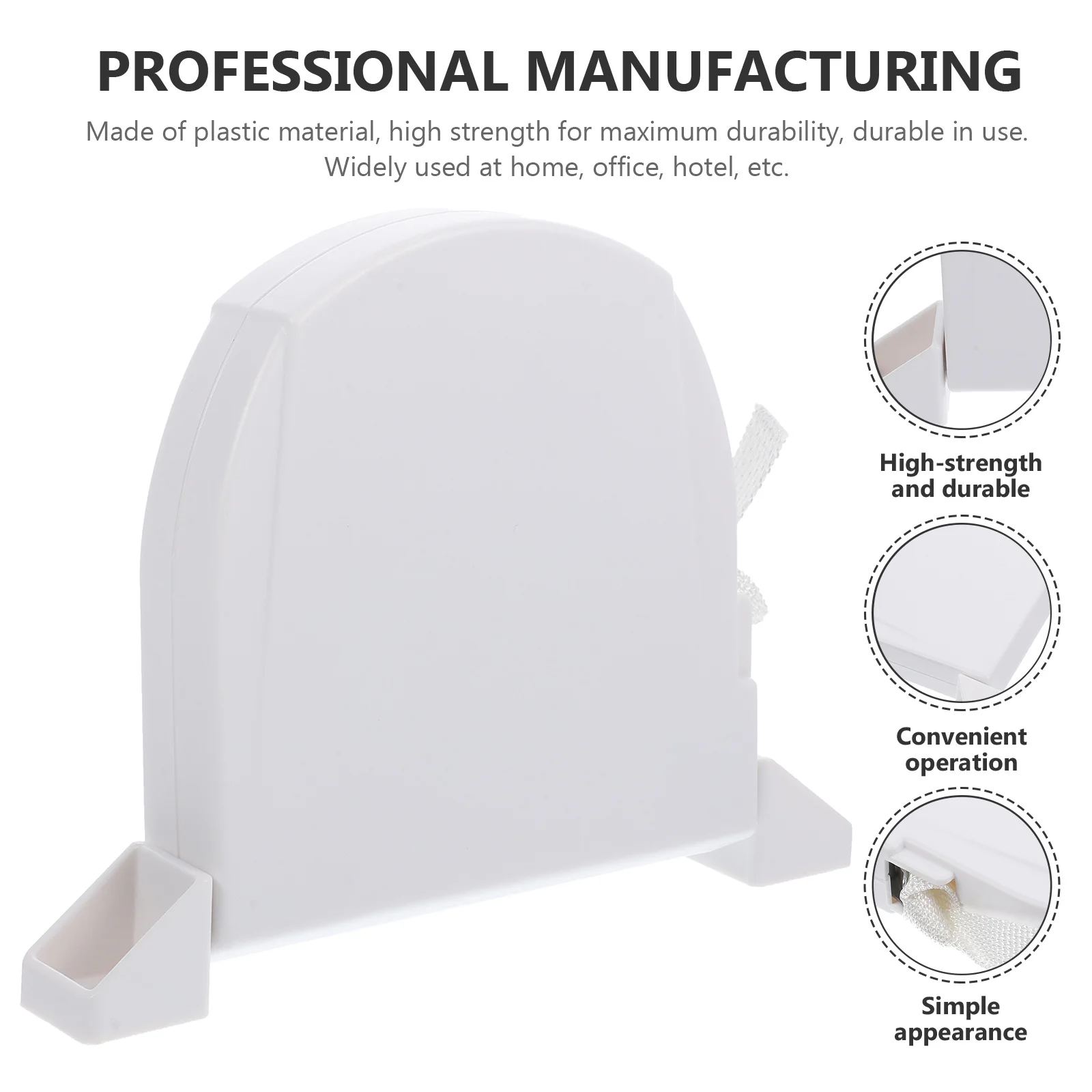 صندوق تناول اللفاف البلاستيكي العمياء للستائر الدوارة سريع الارتفاع وخفيف الوزن وسهل التركيب لغرفة المعيشة وغرفة النوم