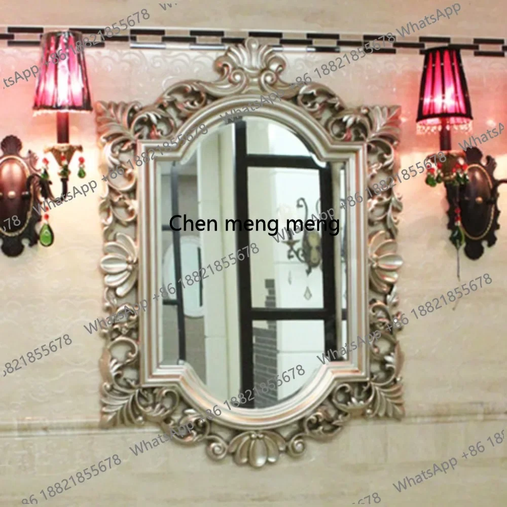 M182 European bathroom mirror Bathroom decorative mirror Hotel porch Hollow makeup mirror