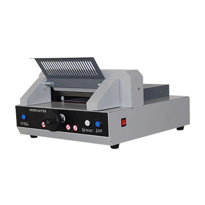 Electric A3/A4 Guillotine Paper Cutting Machine with PLC Core Components High-Accuracy 220V Office Safe Guard