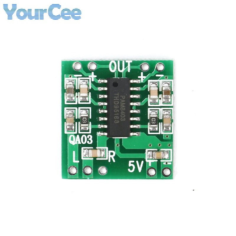 20pcs/1pc PAM8403 Mini Digital Amplifier Board Module 2*3W 5V Class D Audio Speaker Sound High Efficiency 2.5-5V USB Power