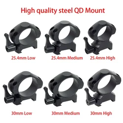 Tactical AR15 AK47 Scope Mount Rings QD Riflescope Low Medium High Profile for Rifle Mount Hunting 20mm 21mm Picatinny Rail