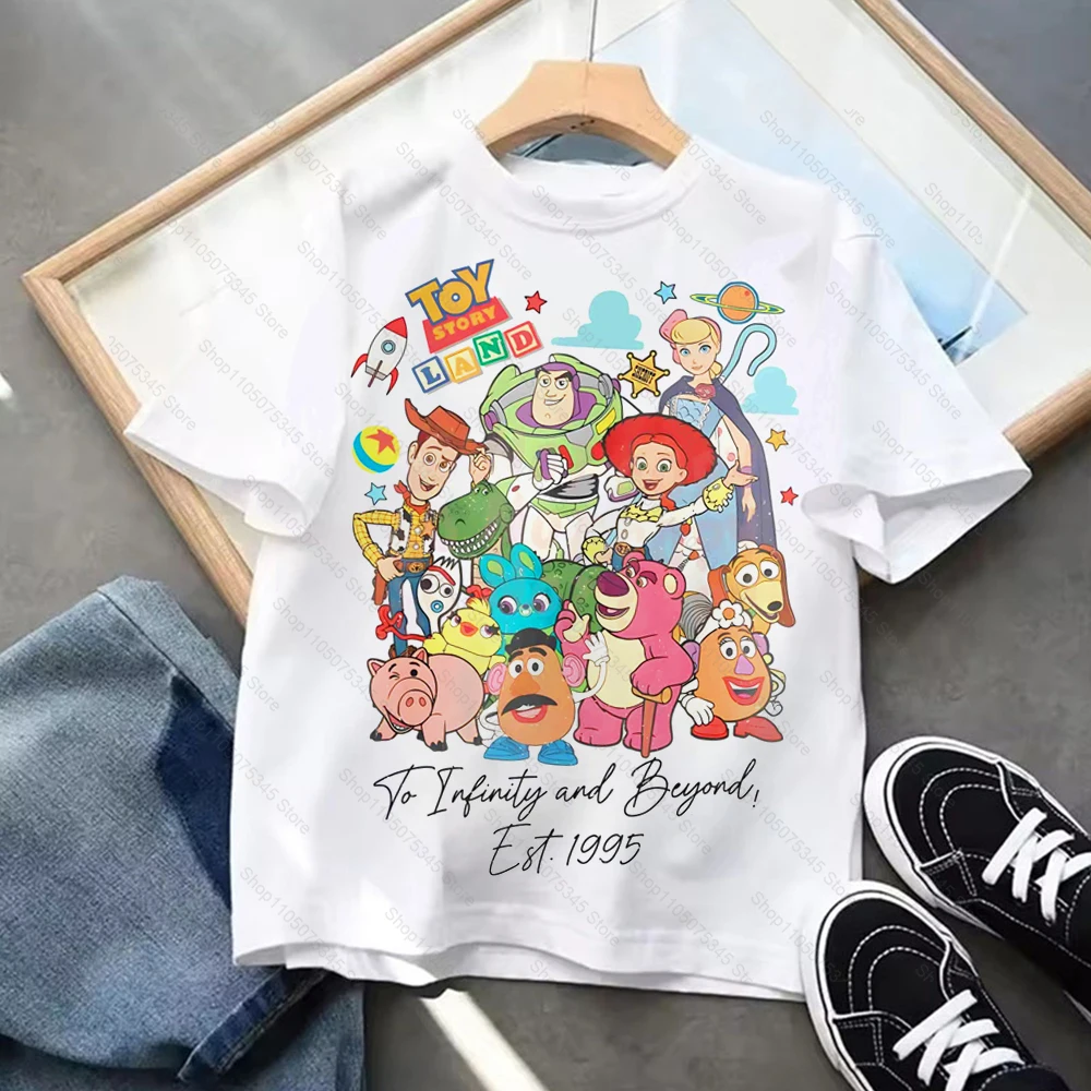 

Toy Story Printed Summer T-Shirt Boys and Girls Cotton Short Sleeve Cartoon Top 2025 New Fashion Street Trend
