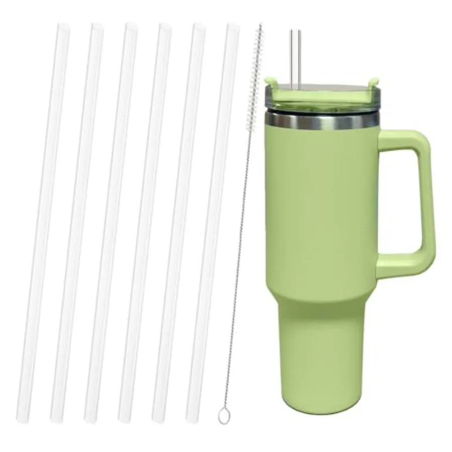 

Replacement Straw Compatible with Stanley 40 oz 30 oz Cup Tumbler 6 Pack Reusable Straws for Stanley 40 oz Tumbler with Handle