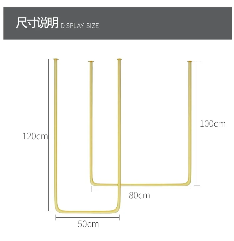 Custom.Modern Metall Decke Hängen Wand Kleidung Display Rack für Frauen Kleidung Shop Display Rack