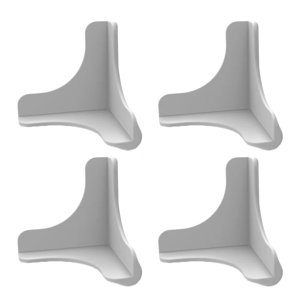 

4 шт. мягкие силиконовые защитные края для домашней безопасности, угловая защита стола для детей, обучение ходьбе, серая