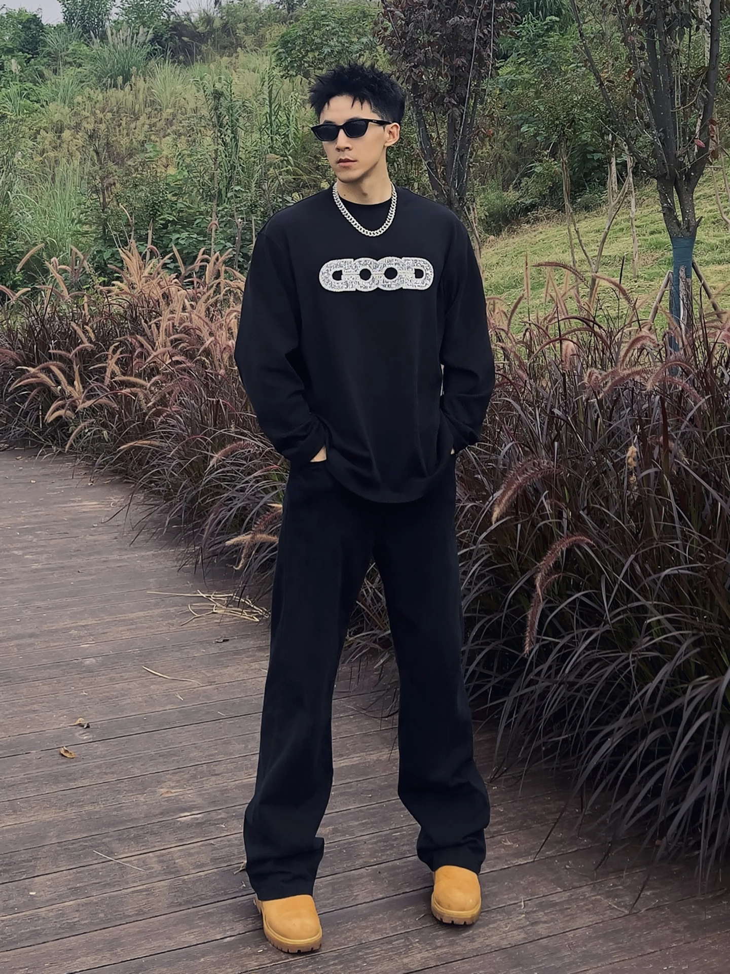 

Cleanfit Bla Slim Fit Straight Leg Jeans Men's Autumn Boots Matching Pants Mid-Rise Flared Cuff Denim Youth Casual