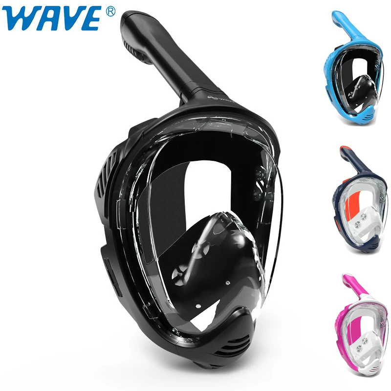 WAE New Snorkeling Full Face Diving Goggles Full Dry Breathing Tube Diving Snorkeling Mask Integration Swimming Diving Equipment