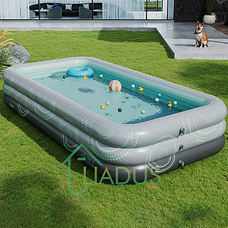 

Antimicrobial Heavy-Duty Inflatable Pool Thicken Quick Inflation Durable Outdoor Giant Swim Play Pool Water Party Kids Adults