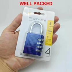 80*43*14mm Outdoor Safely Code Lock Black Heavy Duty 4 Dial Digit Combination Lock Weatherproof Security Padlock luggage lock