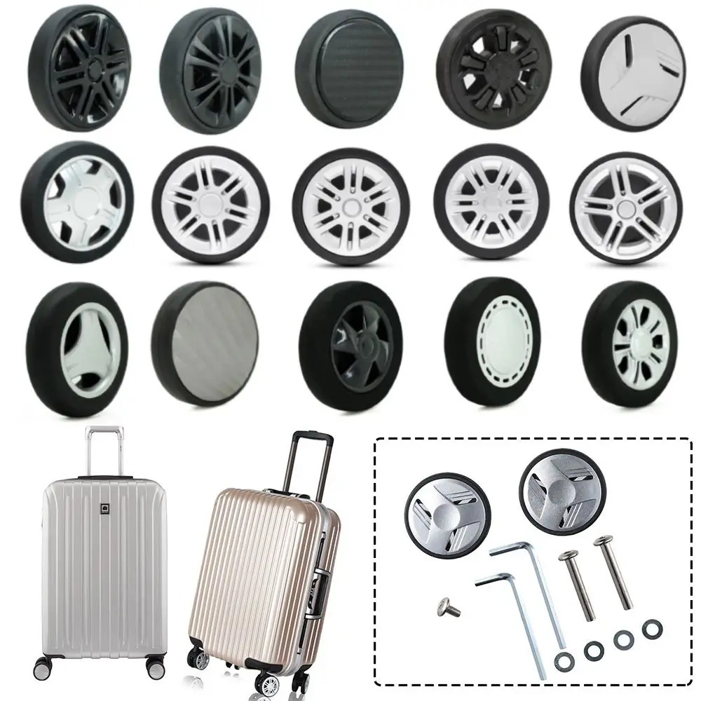 2Pcs Replace Wheels With Screw For Travel Luggage Suitcase Wheels Axles Repair Kit Silent Caster Wheel DIY Repair