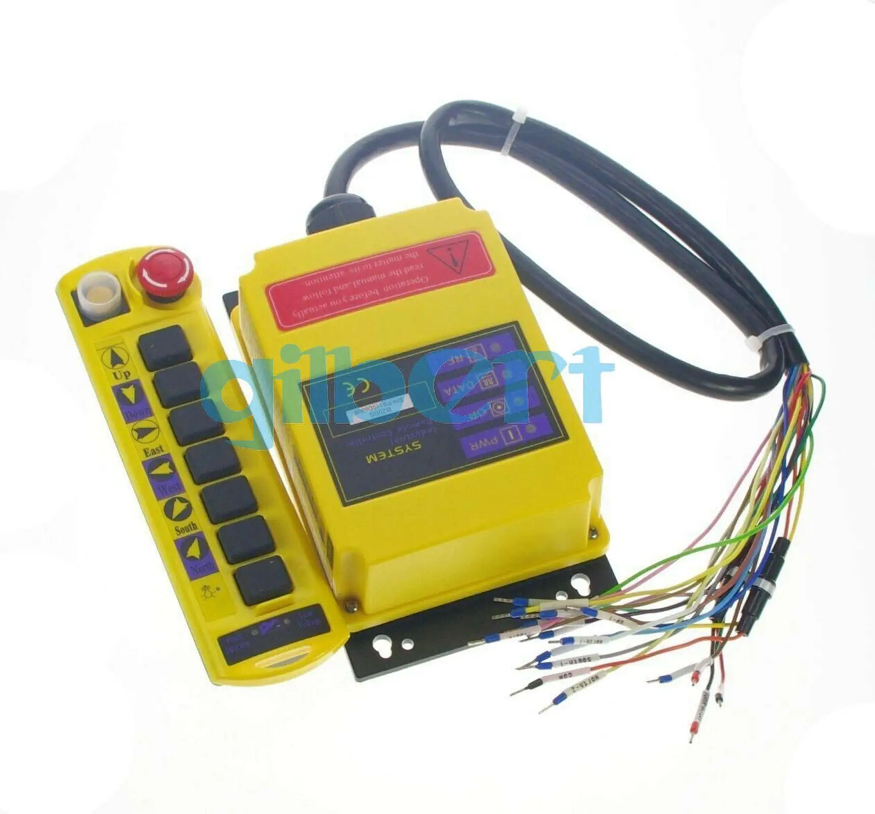 12V/24V/36V/48V/110V/120V/220V/240V/380V/415VAC 2 Speed Control Hoist Truck Crane Radio Remote Control Controller Transmitter