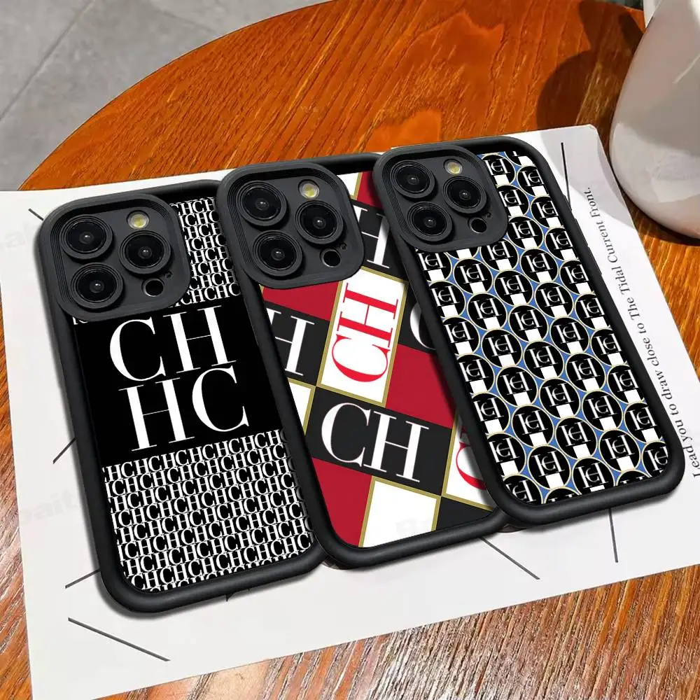 

C-CarolinaS Fashion H-HerreraS Silicone Soft Phone Case For IPhone 17 16 14 13 12 11 15 Pro Max Plus Air Cover