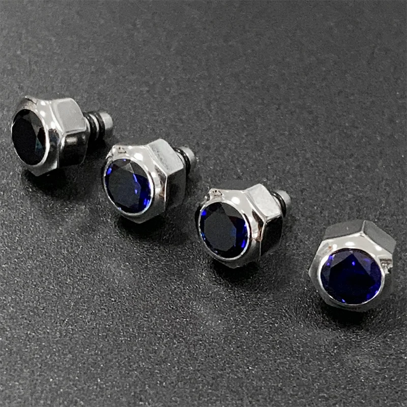 7.0mm*2.5mm Quality Sapphire Steel Watch Crowns For Santos Calibre Watch Parts Replacements