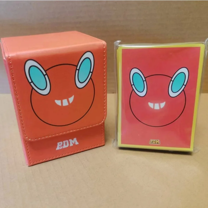

65pcs/set PTCG Rotom Theme DIY Board Game Card Holder OPCG DTCG WS Magnetic Leather Game Collection Card Storage Box Toy Gift