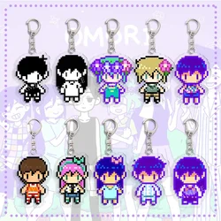 Anime Omori Pixel  Keychain Figures Basil Kel Sunny Pendant Keyring Chain Accessories Bag Men Women Gift Accessories Jewelry