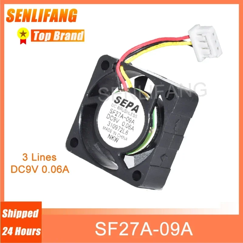 New For SEPA SF27A-09A DC9V 0.06A Three Lines Cooling Fan 30*30*10MM