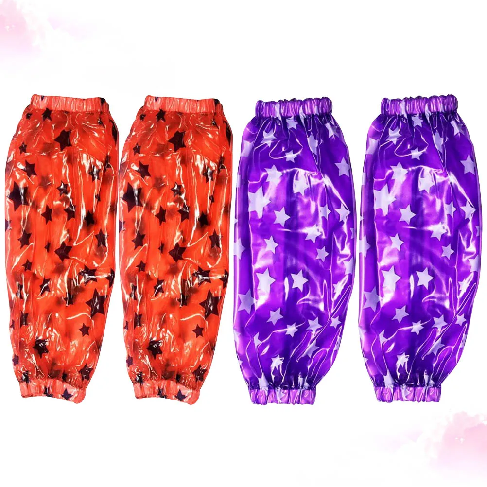 

2pcs Waterproof Oversleeve Pvc Oilproof Arm Sleeve Protector Kitchen Cleaning Elastic Cuff For Women Men Labor Protection