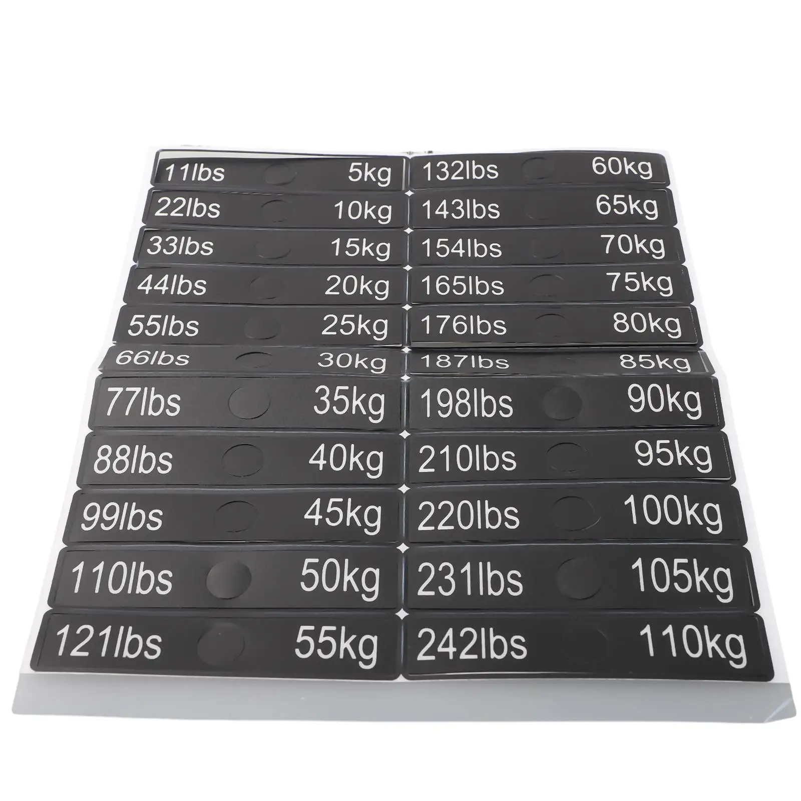 Brightness Weight Fitness Equipment Numbers Sticker Labels Made Of High Quality And Can Be Used For Fitness Equipment