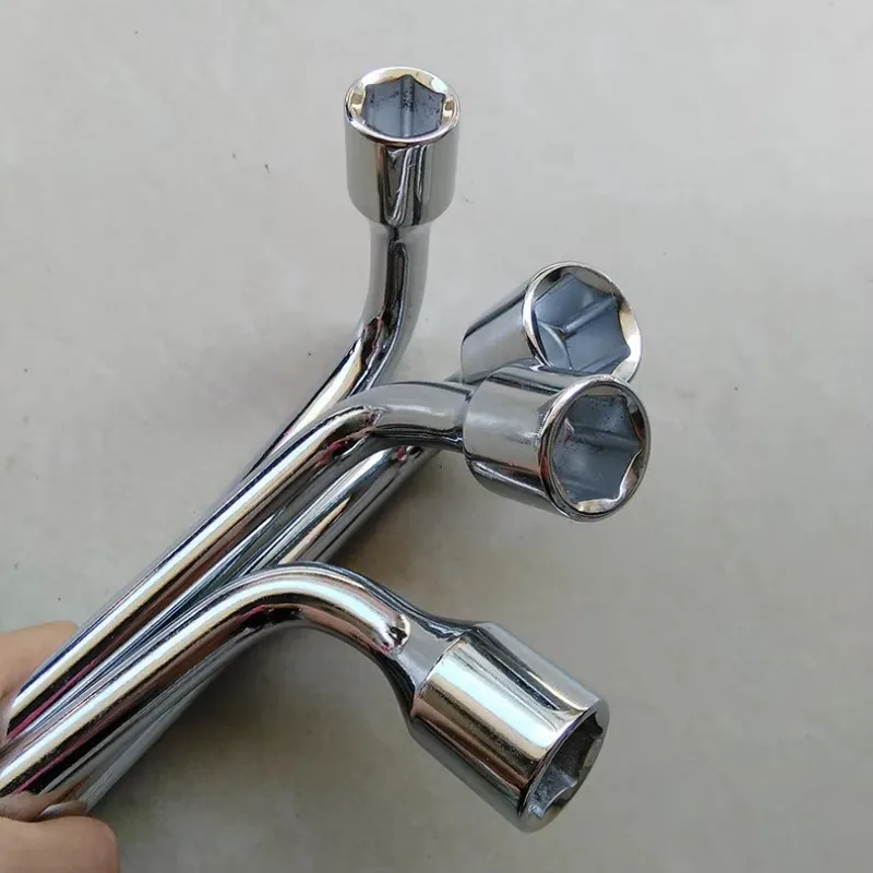 Car Spare Tire Change Tool L Type Wrench 17/19/21mm Heavy Duty Hex Key Socket Spanner For Truck Wheel Lug Nut Bolt