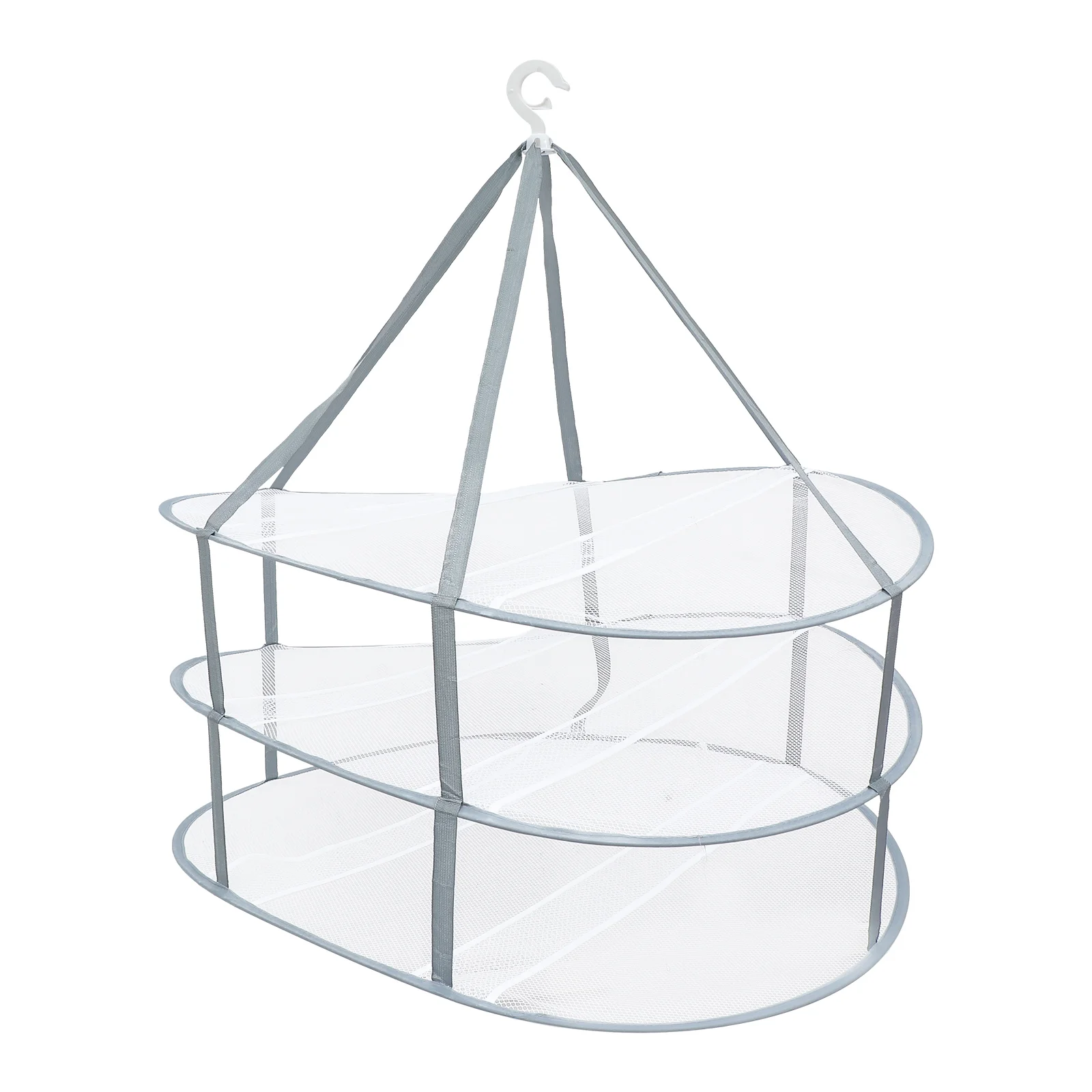 

Drying Rack Laundry Hanger Net Clothes Clothing Hangers Hanging Fabric Dryer Foldable Basket