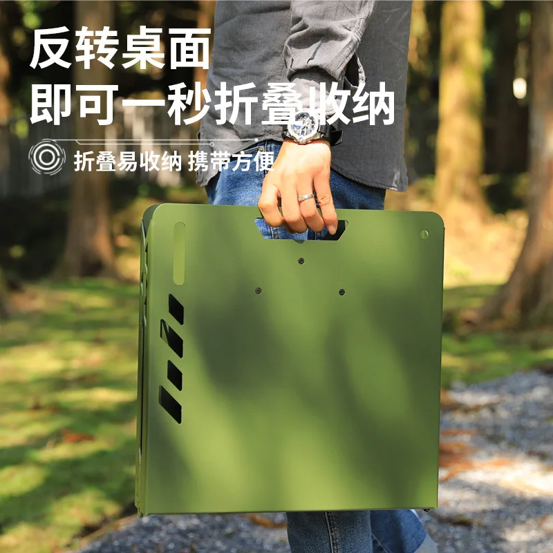 Outdoor folding IGT table camping high quality aluminum alloy lightweight lifting tactical table self-driving picnic table
