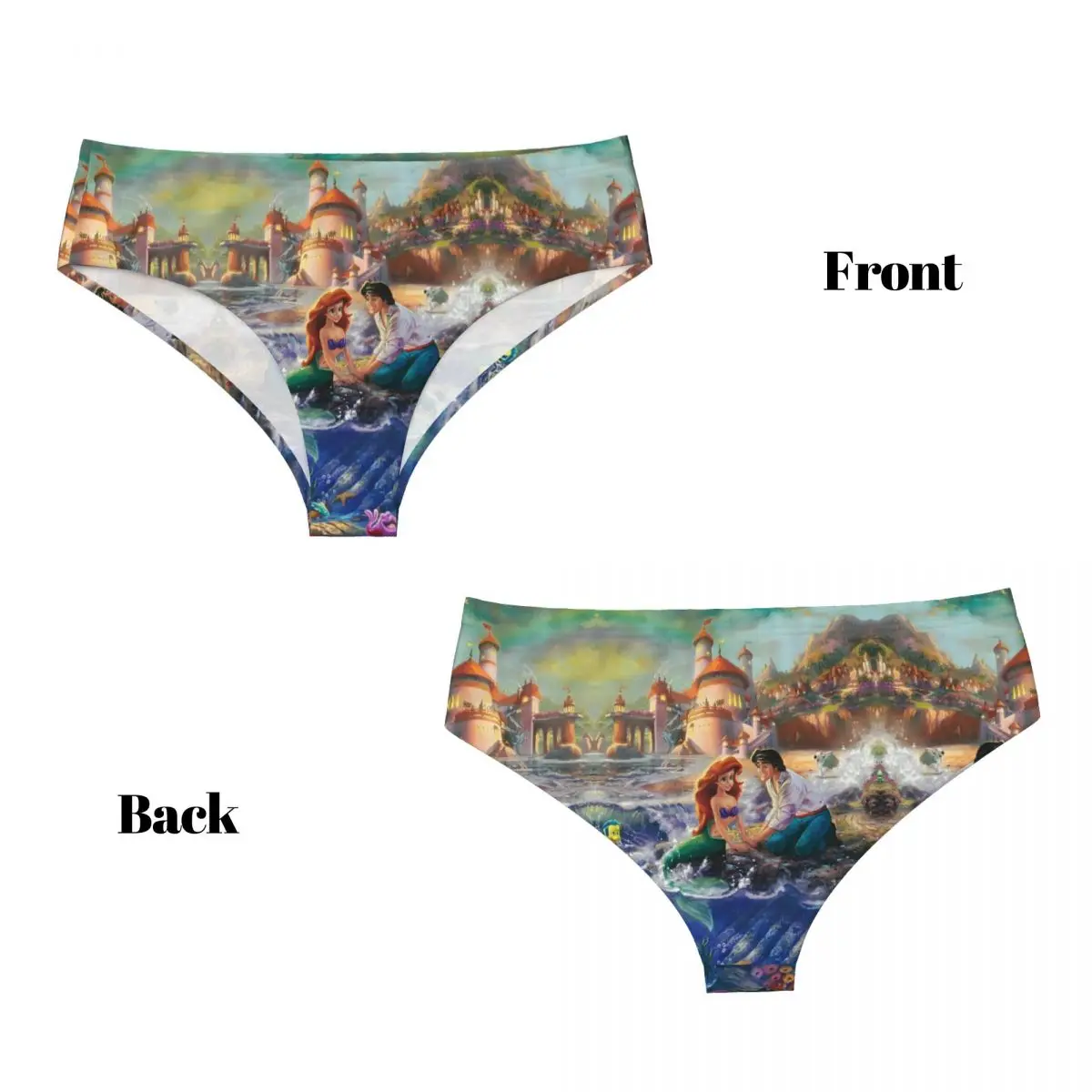 カスタムレディースリトルマーメイドマンガ映画アリエルパンティー下着女性コンフォートブリーフパンツ