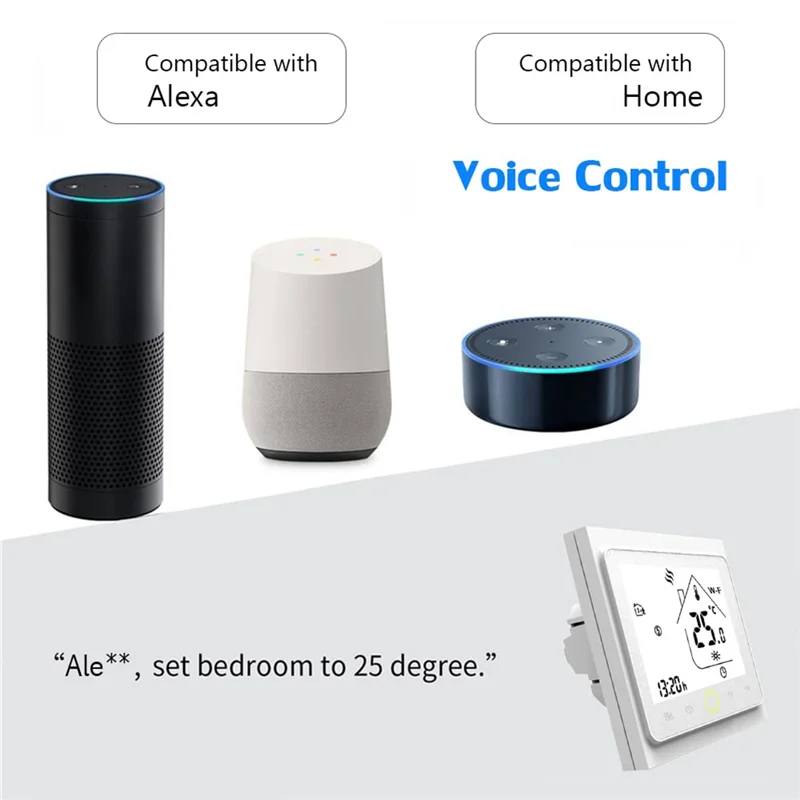 Controlador de temperatura del termostato inteligente Wifi para Google Home, Alexa-TCES