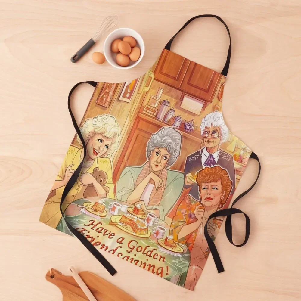 

Golden Girls Have a Golden Friend Giving Apron kitchen and home kitchen girl Apron