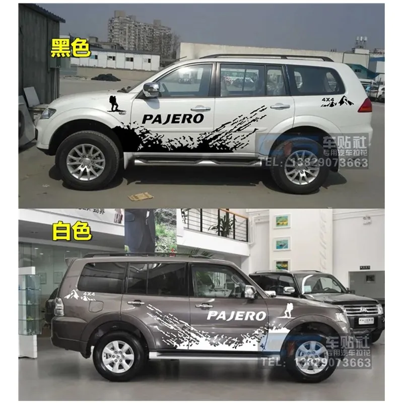 

Автомобильная наклейка для Pajero V93 V97 V73 4X4, украшение на заказ, внедорожная виниловая декоративная пленка, аксессуары