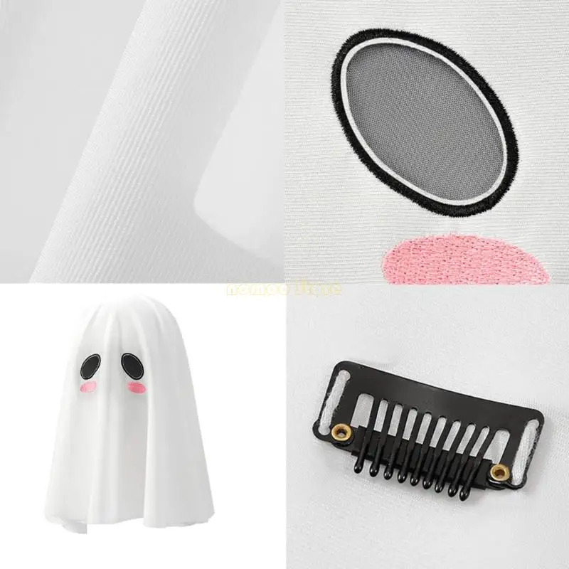 31BF يتدفق طويلًا قناعًا شبحًا خفيف الوزن بوليستر يمزج زي رعب مريح