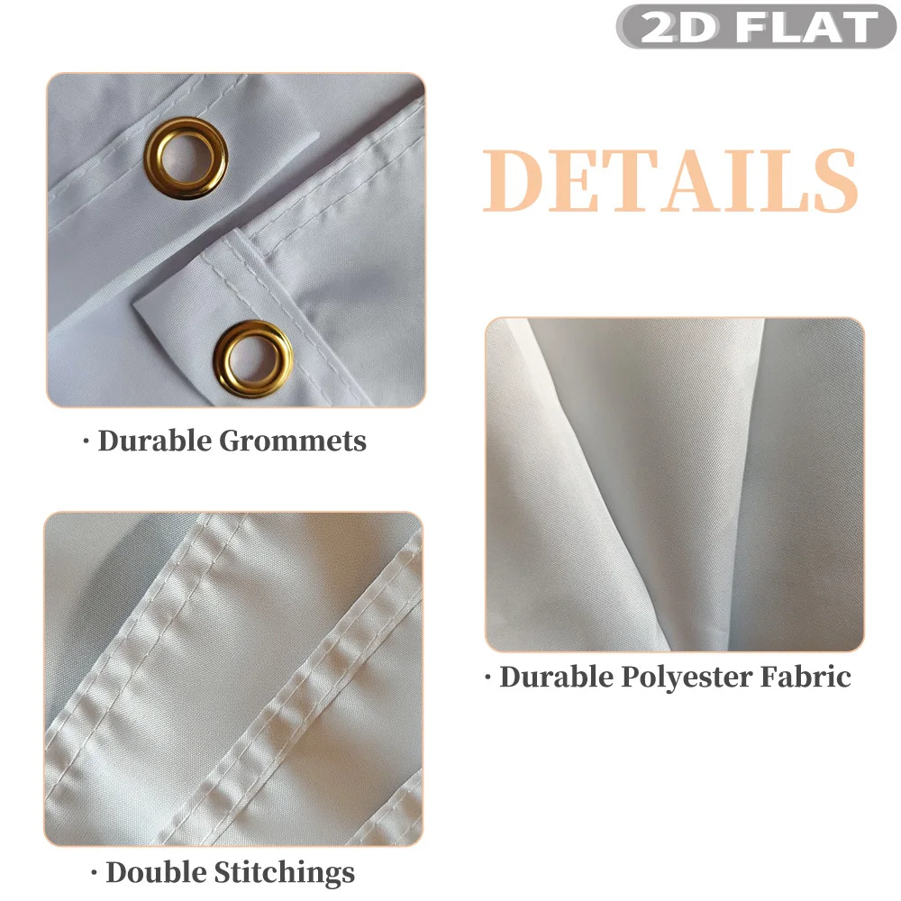 2D FLAT Custom Double-Sided Flags with a Middle Layer, 90x150cm Flag - Durable Polyester Suitable for Outdoor Decor view 5