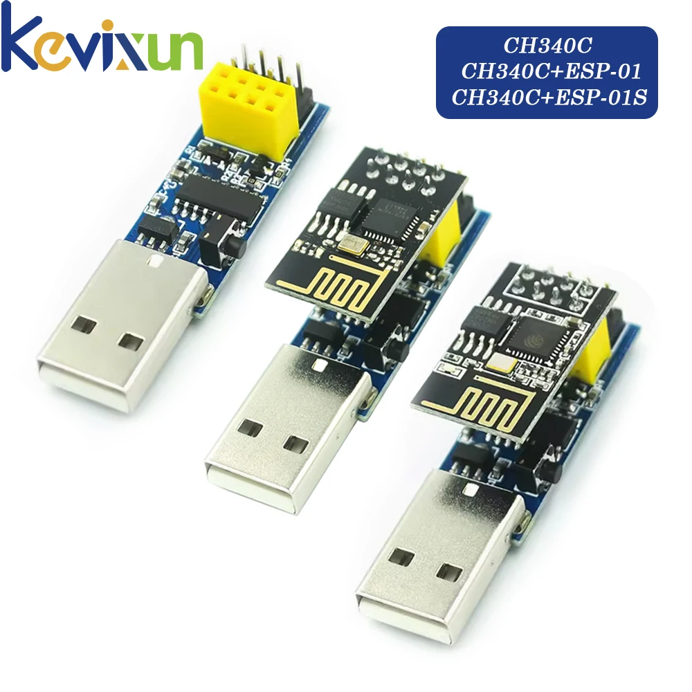 CH340C USB ESP8266 ESP-01 ESP01S Prog WIFI Downloader Module Developent Board for Arduino Programmer Adapter