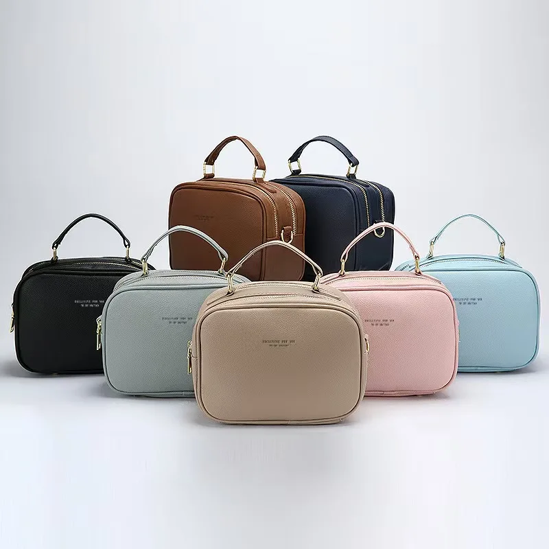 Knoow Dream New zipper shoulder bag women's solid color simple small square bag summer multi-functional crossbody bag bags