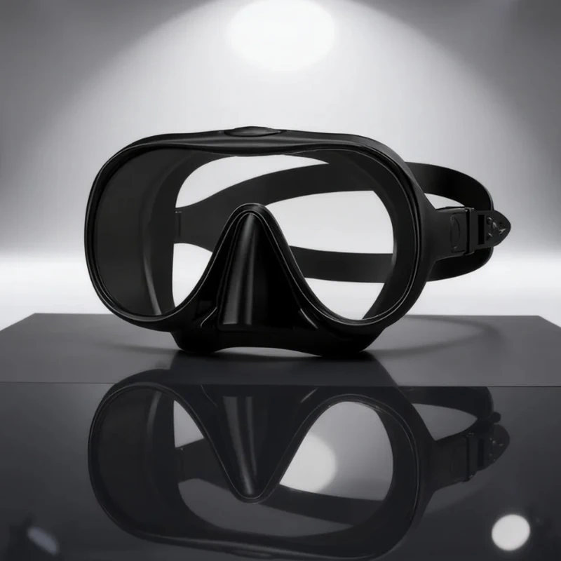 

Oval Large Frame Adult Diving Mask - HD Tempered Glass Anti-Fog Lens Goggles, Wide View for Diving, Snorkeling,Spearfishing