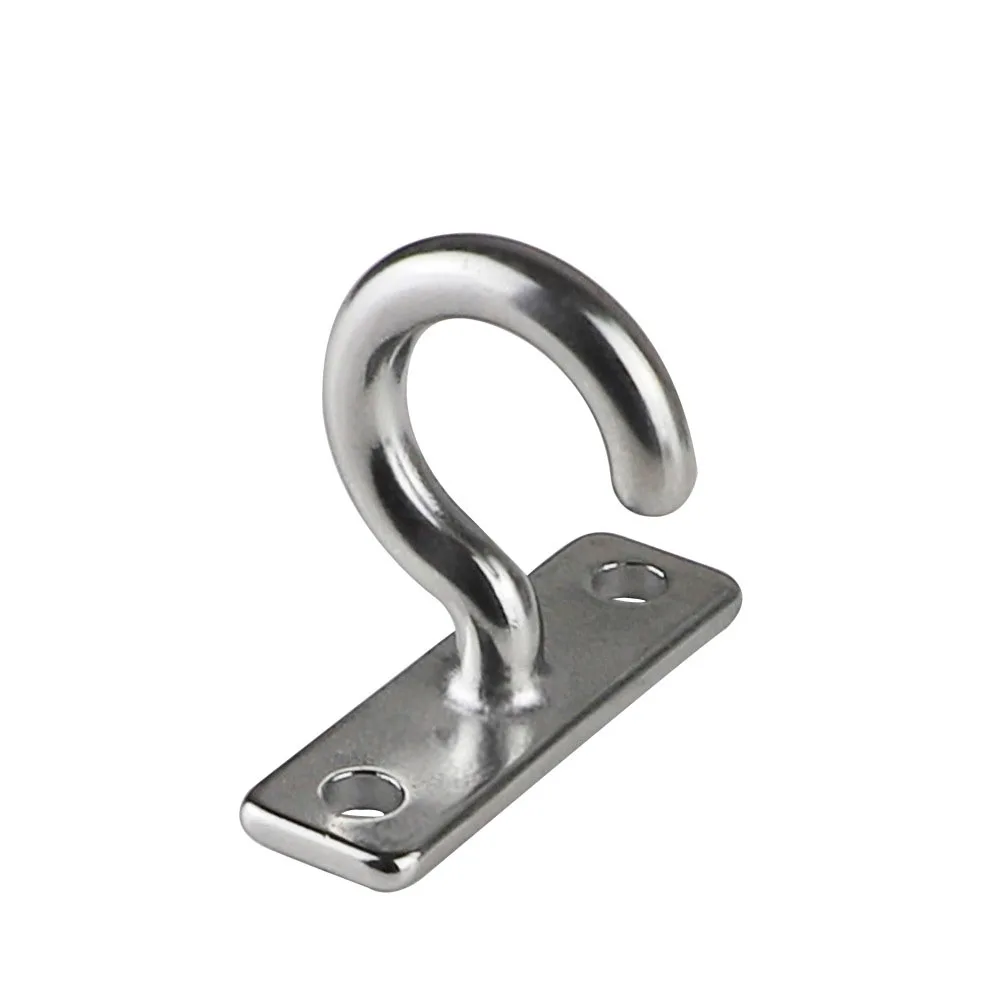Heavy Duty Ceiling Hooks 304 Stainless Steel Top Mount Hooks for Hanging Clothes Pictures Lights Flat Question Mark Design view 3