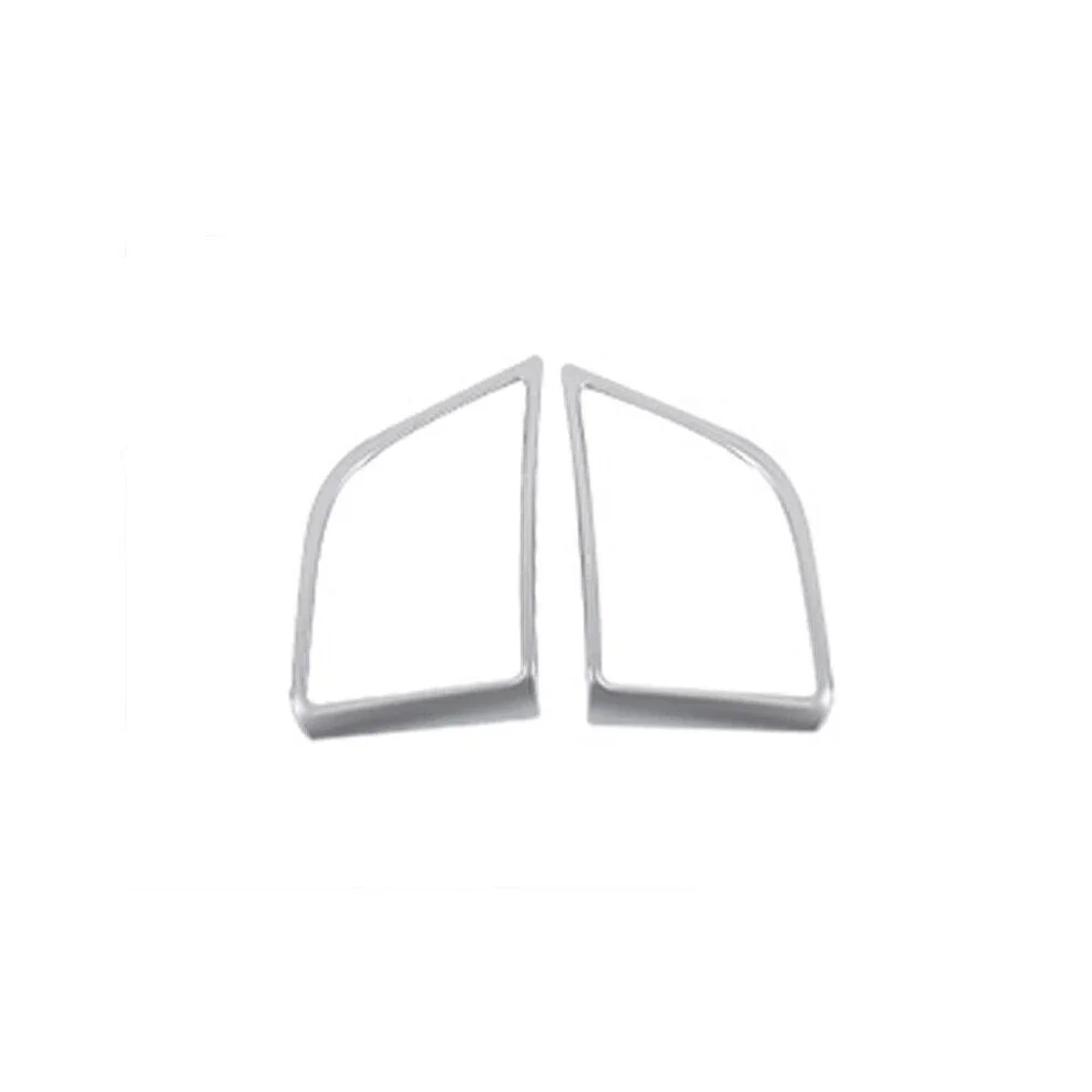 

For Hyundai Tucson 2016-2021 Matte Silver Steering Wheel Button Frame Trim 2PCS