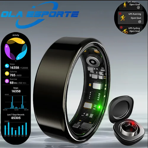 Para anillo inteligente hombres mujeres Monitor Bluetooth ritmo cardíaco en sangre Monitor de oxígeno en sangre Smartring MultiSport 5ATM impermeable 2025